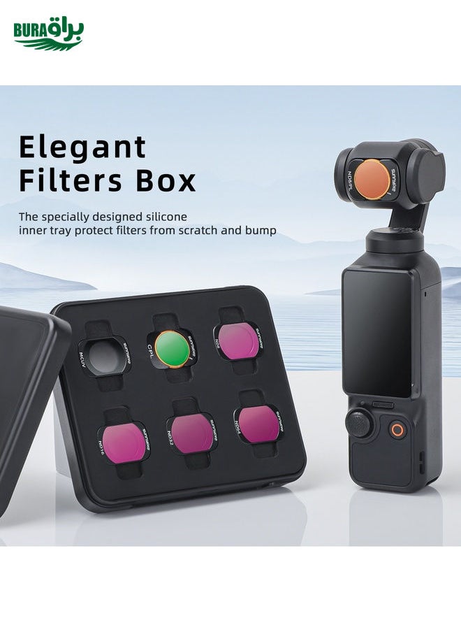 BURAQ - For DJI Osmo Pocket 3 Sunnylife Camera Lens Magnetic Metal Filter, No Impact On Gimbal Reset, Filter:MCUV - Image 1