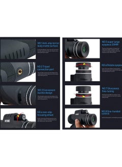 Generic عدسة تلسكوب أحادية العين مقربة لهاتف iPhone، نطاق أحادي العين عالي القدرة 40X60، عدسة تصوير ماكرو احترافية (تناسب جميع الهواتف تقريبًا) مجموعة مكونة من 6 قطع  - Image 5