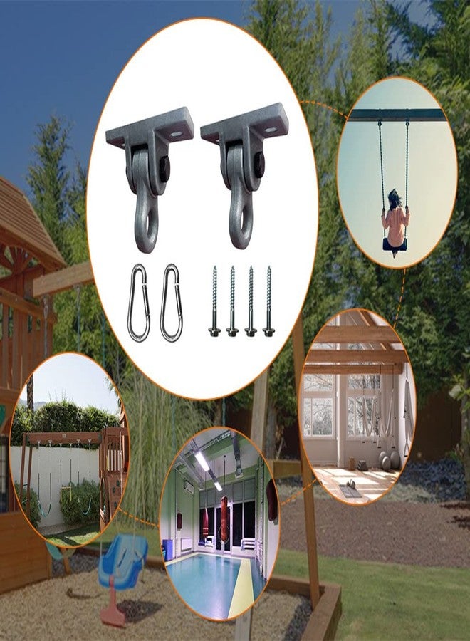 ABUSA Heavy Duty Green Swing Hangers Screws Bolts Included Over 5000 lb Capacity Playground Porch Yoga Seat Trapeze Wooden Sets Indoor Outdoor 2 Pack - Image 3