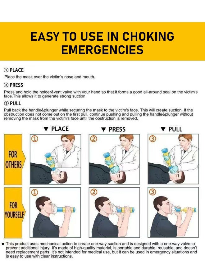 Generic A must-have for first aid! Environmentally friendly portable emergency suction resuscitator, with a free double mask, to protect breathing safety  - Image 4