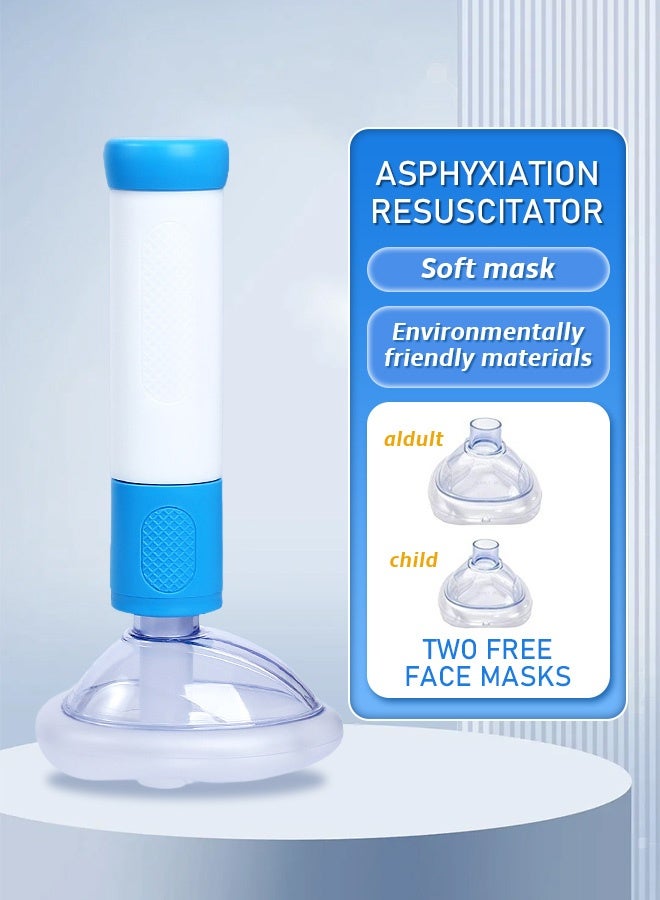 Generic A must-have for first aid! Environmentally friendly portable emergency suction resuscitator, with a free double mask, to protect breathing safety  - Image 2