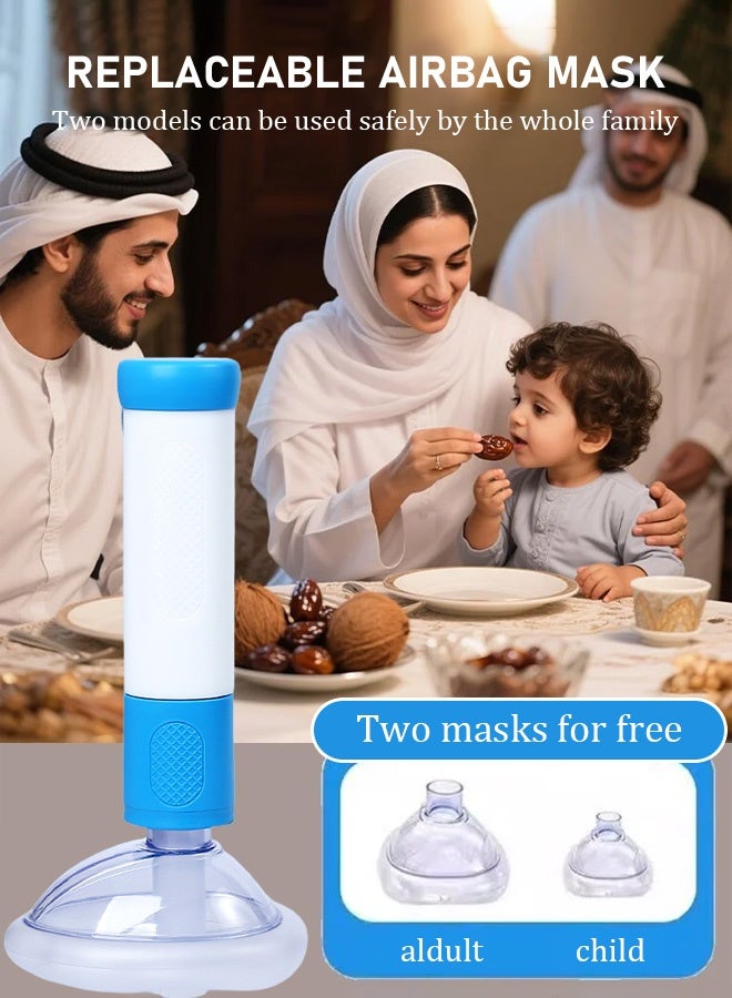 Generic A must-have for first aid! Environmentally friendly portable emergency suction resuscitator, with a free double mask, to protect breathing safety  - Image 1