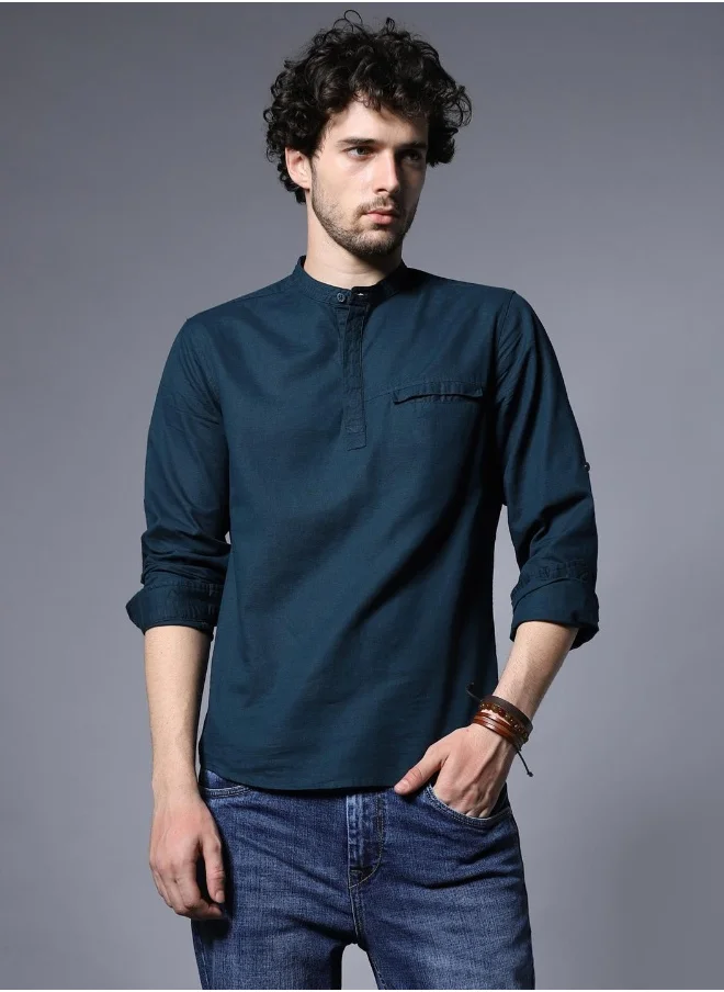 HIGH STAR Men's Green Shirts - Sleek and Casual for Everyday Wear