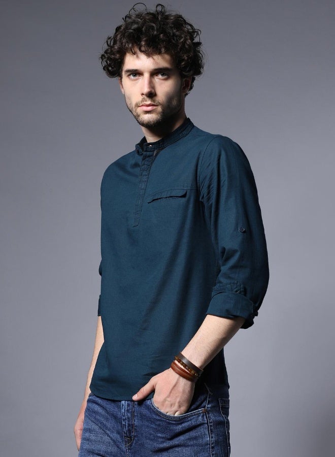 HIGH STAR Men's Green Shirts - Sleek and Casual for Everyday Wear - Image 3