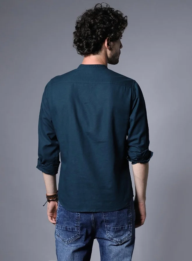 HIGH STAR Men's Green Shirts - Sleek and Casual for Everyday Wear