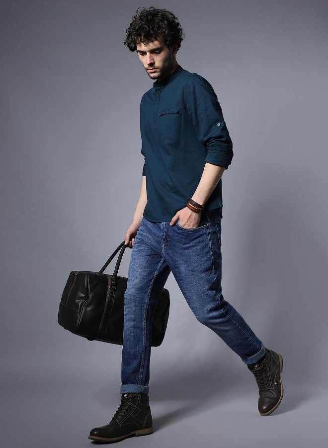 HIGH STAR Men's Green Shirts - Sleek and Casual for Everyday Wear - Image 2