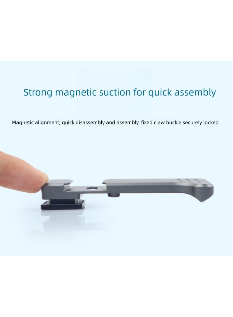 For DJI Action 6 Aluminum Alloy Street Shooting Handle Kit, Quick-Release & Magnetic Compatible, Cold Shoe Mount, Lightweight Protective Frame - Image 4