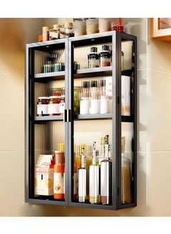 Golden Bathroom Wall Cabinet 3-Tier Wall Mounted Bathroom Cabinet Medicine Cabinet with Door Over The Toilet Storage Cabinet Multifunction Storage Organizer for Laundry Bathroom Kitchen(15.75in)  - Image 1