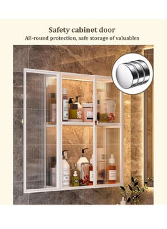 Golden Bathroom Wall Cabinet 3-Tier Wall Mounted Bathroom Cabinet Medicine Cabinet with Door Over The Toilet Storage Cabinet Multifunction Storage Organizer for Laundry Bathroom Kitchen(15.75in)  - Image 4