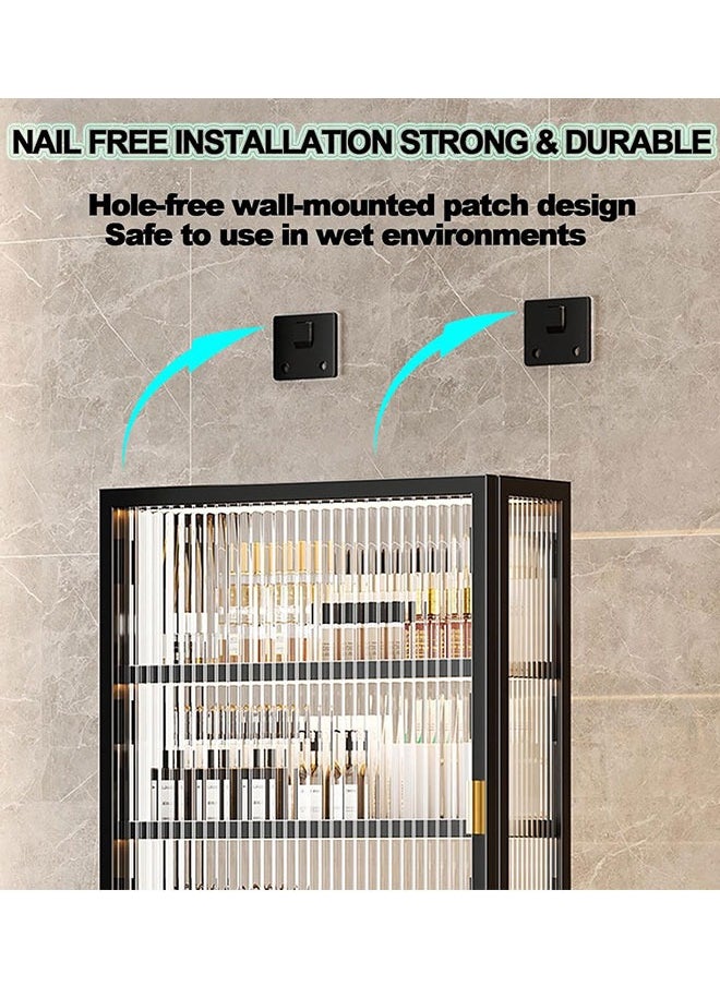Golden Bathroom Wall Cabinet 3-Tier Wall Mounted Bathroom Cabinet Medicine Cabinet with Door Over The Toilet Storage Cabinet Multifunction Storage Organizer for Laundry Bathroom Kitchen(15.75in)  - Image 3