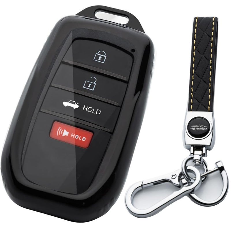 Tautrophen Key Fob Cover Compatible with Toyota Crown Corolla Cross Highlander Tundra Prius Venza Sequoia Camry 2025 - Image 5