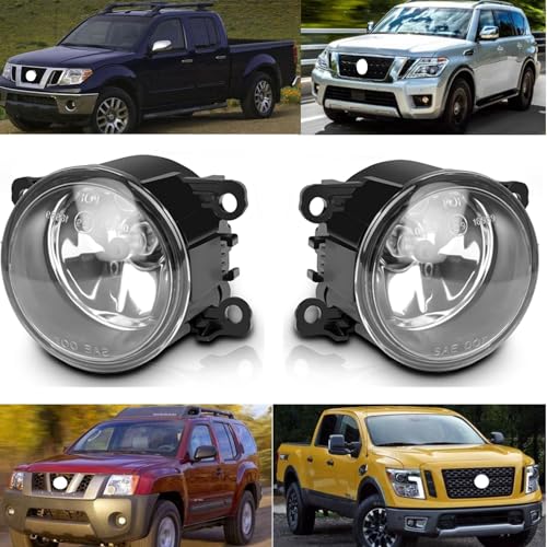 Prefer Warehouse Pair of Front Fog Lights Lamp RH LH Compatible With Nissan Frontier 2005-2015 & Pathfinder 2005-2018 & Sentra 2007-2012 & Xterra 2005-2013 Replaces 26150EB500 26150VD300 33900STKA11 - Image 1