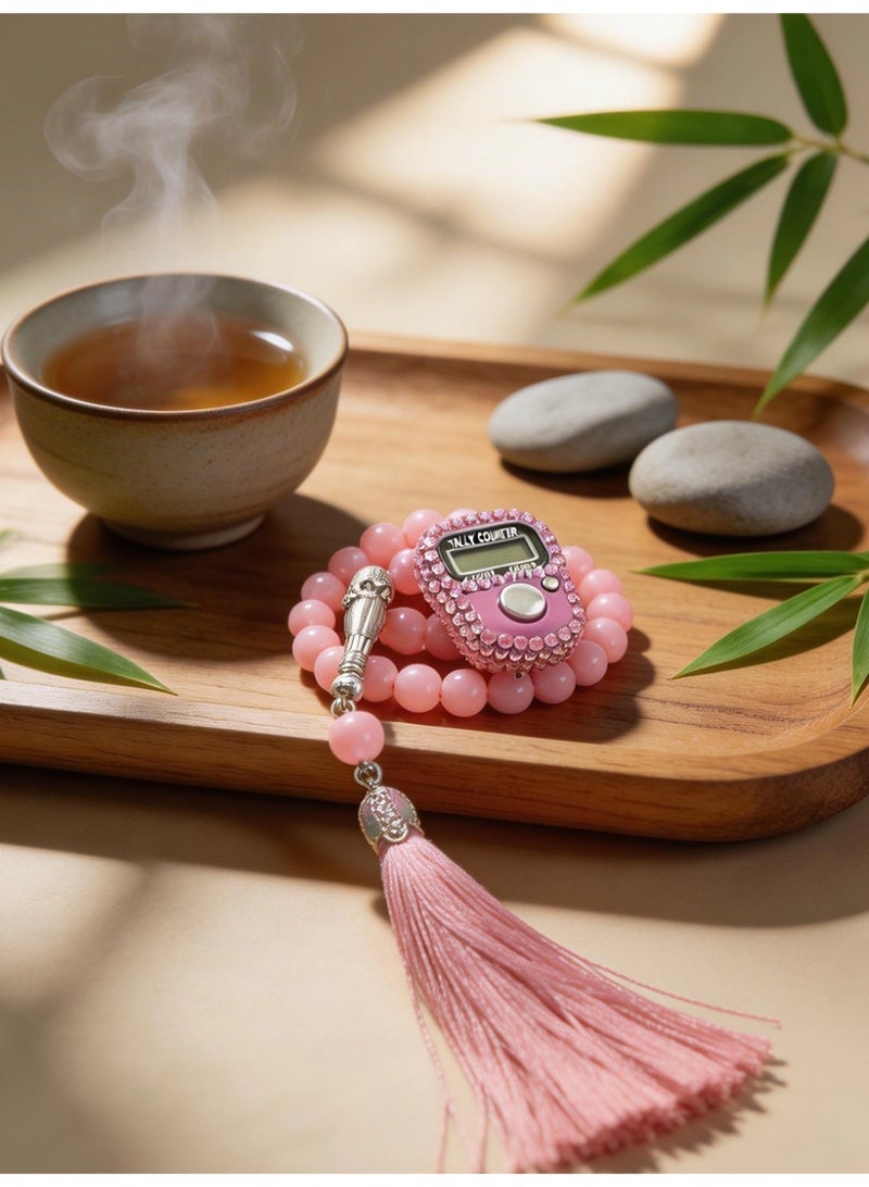 XiaoGiqi 33-bead Taisbiha prayer beads （Pink） - Image 5