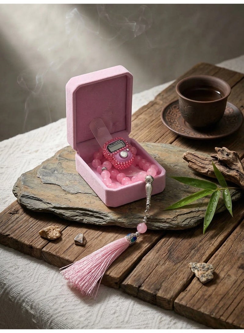 XiaoGiqi 33-bead Taisbiha prayer beads （Pink） - Image 4