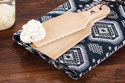 Farm to Table Natural Wood Butter Paddles, Set of 2, Beechwood - Image 3