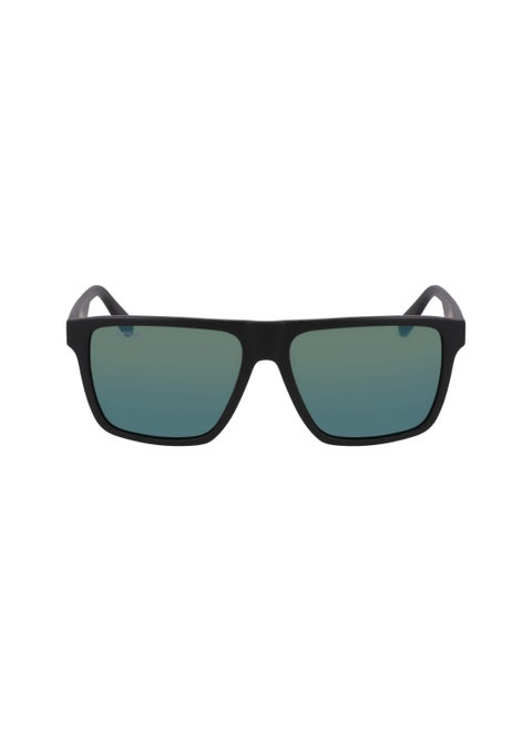 FULL RIM BIO INJ-G820 MODIFIED RECTANGLE LACOSTE SUNS L6027S  5715 (002) MATTE BLACK
