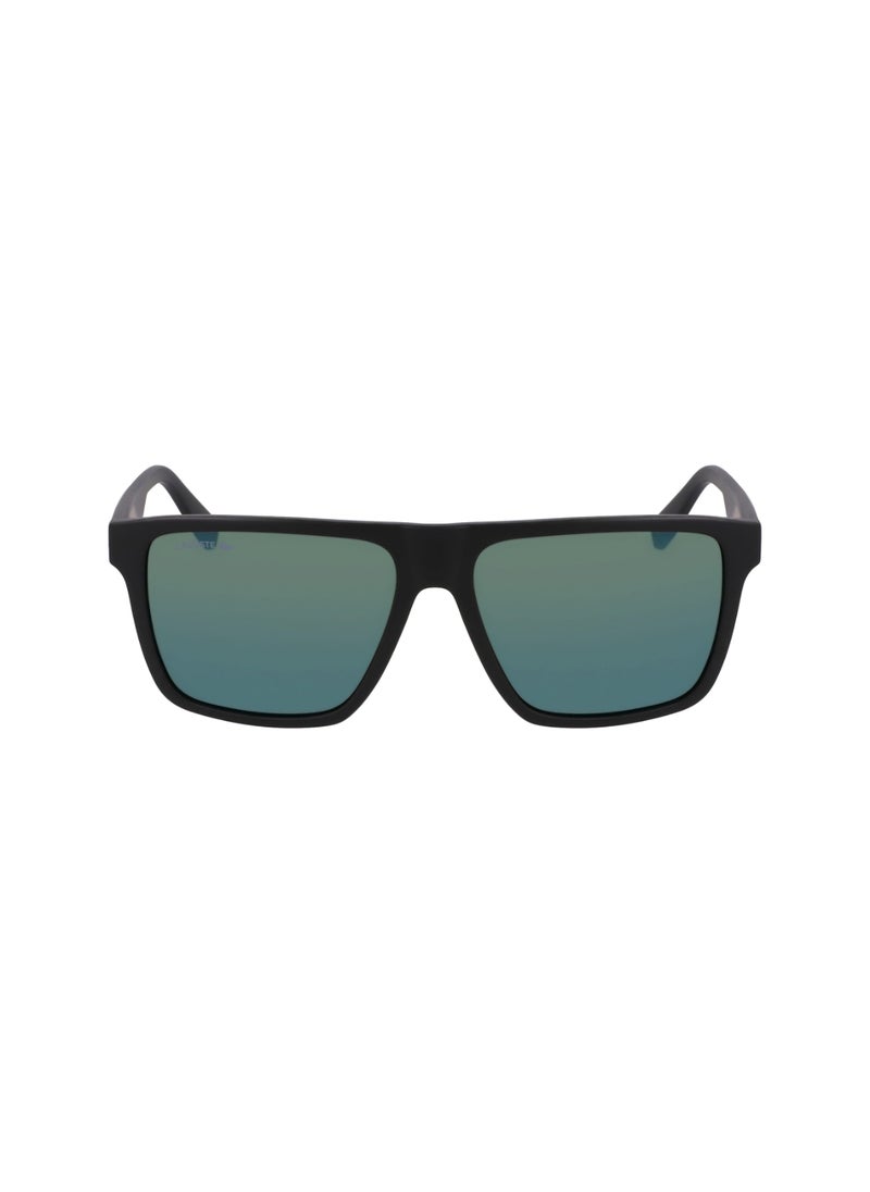 LACOSTE - FULL RIM BIO INJ-G820 MODIFIED RECTANGLE LACOSTE SUNS L6027S  5715 (002) MATTE BLACK - Image 1