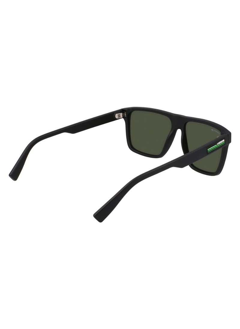 LACOSTE - FULL RIM BIO INJ-G820 MODIFIED RECTANGLE LACOSTE SUNS L6027S  5715 (002) MATTE BLACK - Image 1
