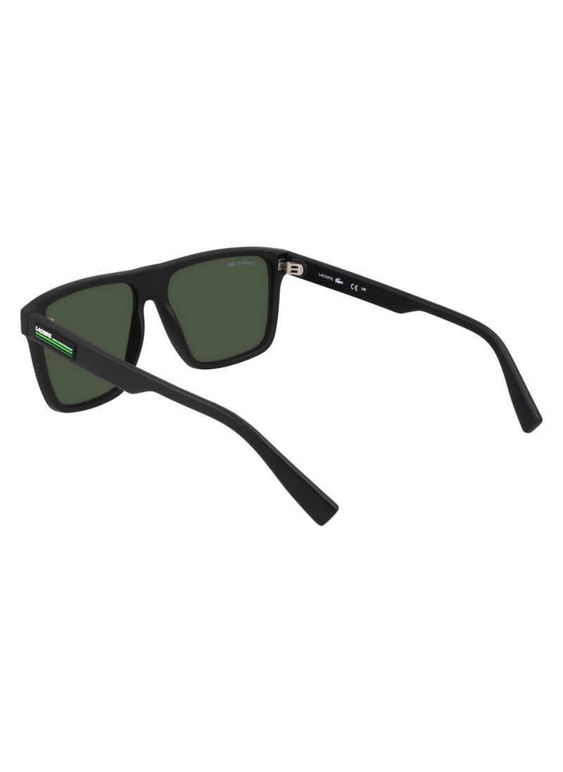 LACOSTE - FULL RIM BIO INJ-G820 MODIFIED RECTANGLE LACOSTE SUNS L6027S  5715 (002) MATTE BLACK - Image 1