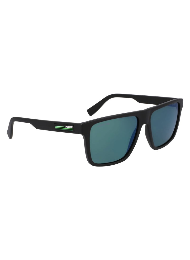 LACOSTE - FULL RIM BIO INJ-G820 MODIFIED RECTANGLE LACOSTE SUNS L6027S  5715 (002) MATTE BLACK - Image 1