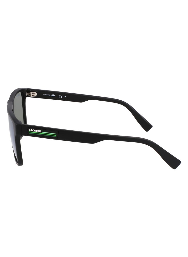 LACOSTE - FULL RIM BIO INJ-G820 MODIFIED RECTANGLE LACOSTE SUNS L6027S  5715 (002) MATTE BLACK - Image 1