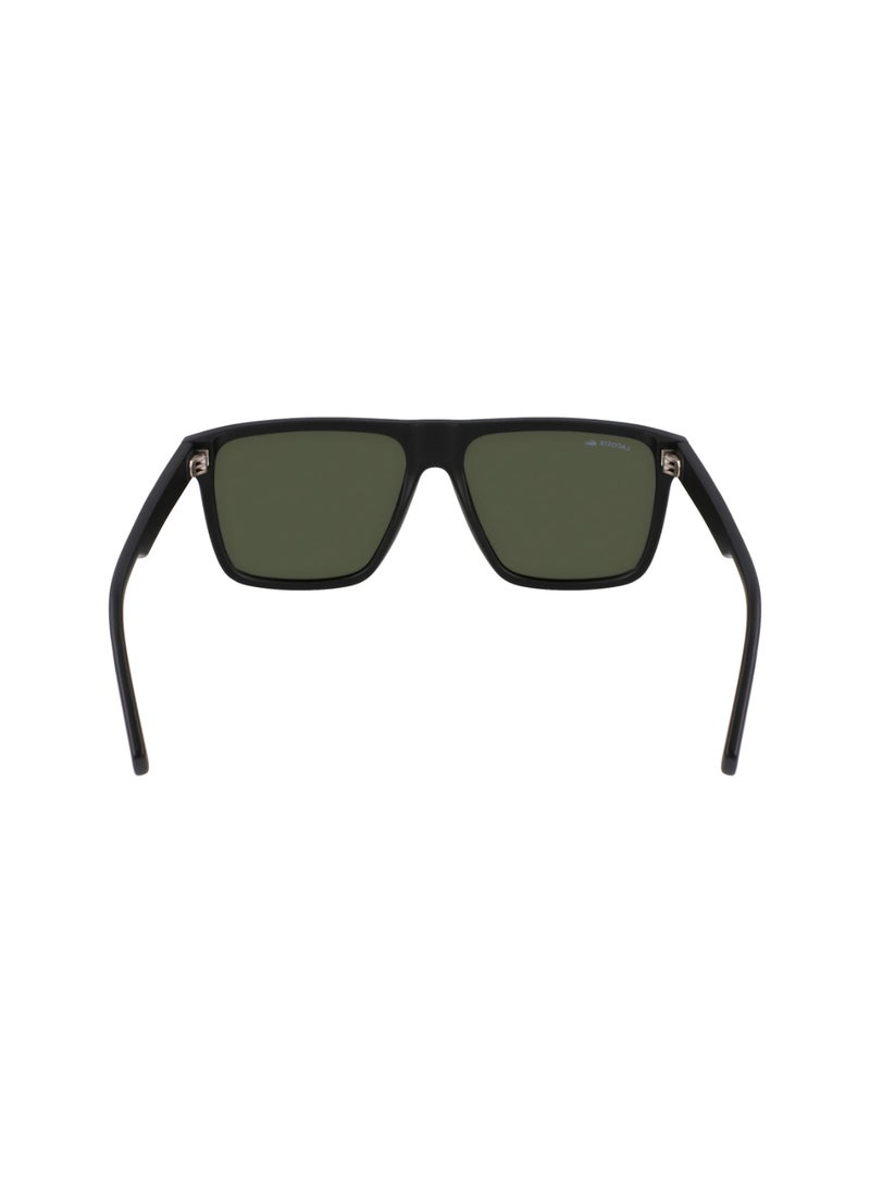 LACOSTE - FULL RIM BIO INJ-G820 MODIFIED RECTANGLE LACOSTE SUNS L6027S  5715 (002) MATTE BLACK - Image 1