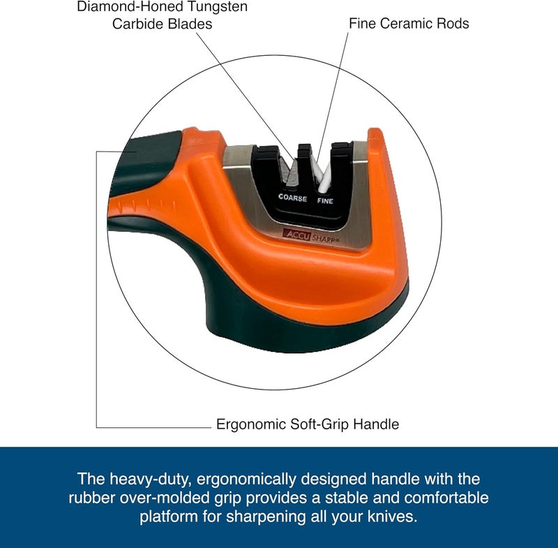 AccuSharp 039C Pull-Through Knife Sharpener-Orange/Green - Image 3