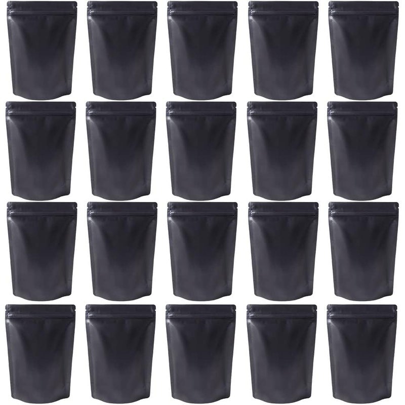 E Sko ESKO Ziplock Standee Pouch Resealable Polyester Bags Without Window Perfect for Packaging Storage and More 200mmX300mmBlack Pack of 100 - Image 2