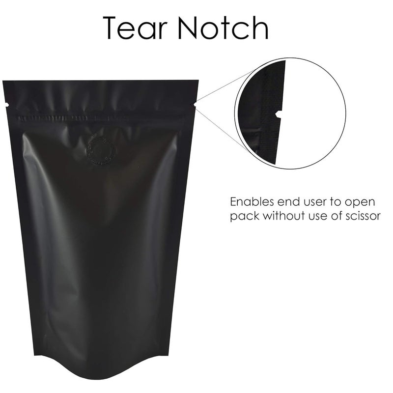 E Sko ESKO Ziplock Standee Pouch Resealable Polyester Bags Without Window Perfect for Packaging Storage and More 200mmX300mmBlack Pack of 100 - Image 5