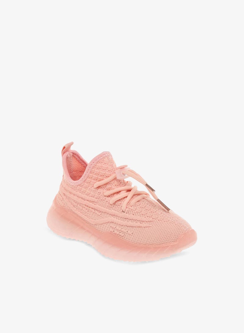 شو اكسبرس حذاء رياضي بناتي بلون واحد برباط - Image 3