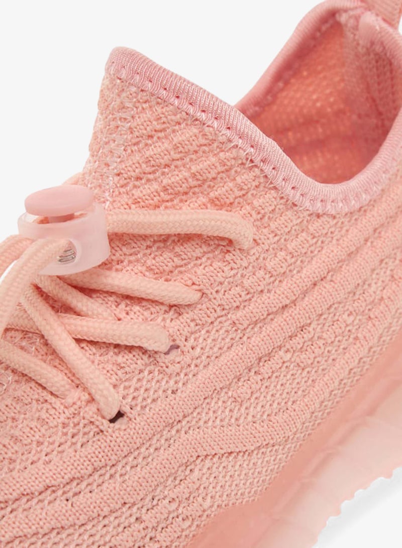 شو اكسبرس حذاء رياضي بناتي بلون واحد برباط - Image 4