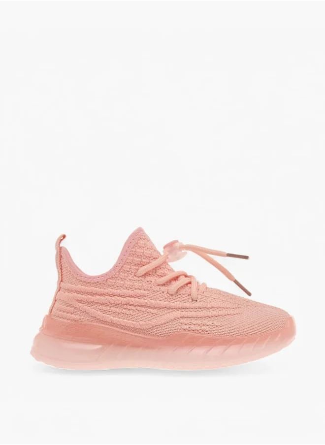 Oaklan by Shoexpress Girls Monotone Sports Shoes with Lace-Up Closure