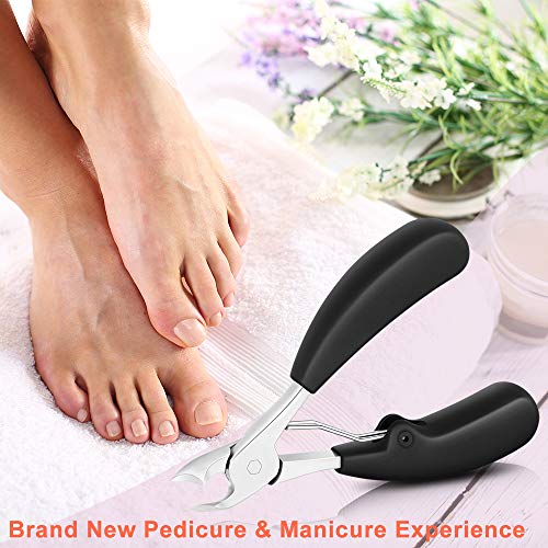BEZOX Thick Toenail Clippers for Seniors - Large Toe Nail Clippers for Thick Nails, Precision Comfort Grip Long Handle Fingernail Clippers, Effortless Trimming Nail Cutter - Premium Stainless Steel - Image 2