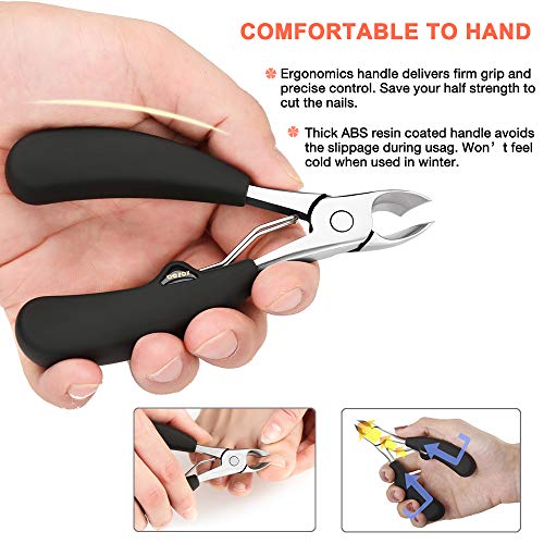 BEZOX Thick Toenail Clippers for Seniors - Large Toe Nail Clippers for Thick Nails, Precision Comfort Grip Long Handle Fingernail Clippers, Effortless Trimming Nail Cutter - Premium Stainless Steel - Image 4