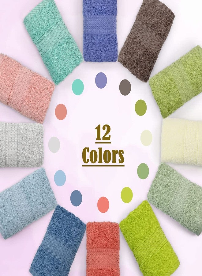 Cleanbear Hand Towels 12 Pack 12 Colors 100% Cotton Hand Towel Set for Bathrooms and Different Family Members - Ultra Soft Bath Hand Towel with Assorted Colors (13 by 29 Inches) - Image 2