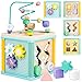 Airlab Wooden Activity Cube Montessori Toys for 1 2 3 Year Old Baby Toys 12 Months Toddlers 13 Birthday Gift Boys Girls Sensory Interactive Learning Toys - Image 4