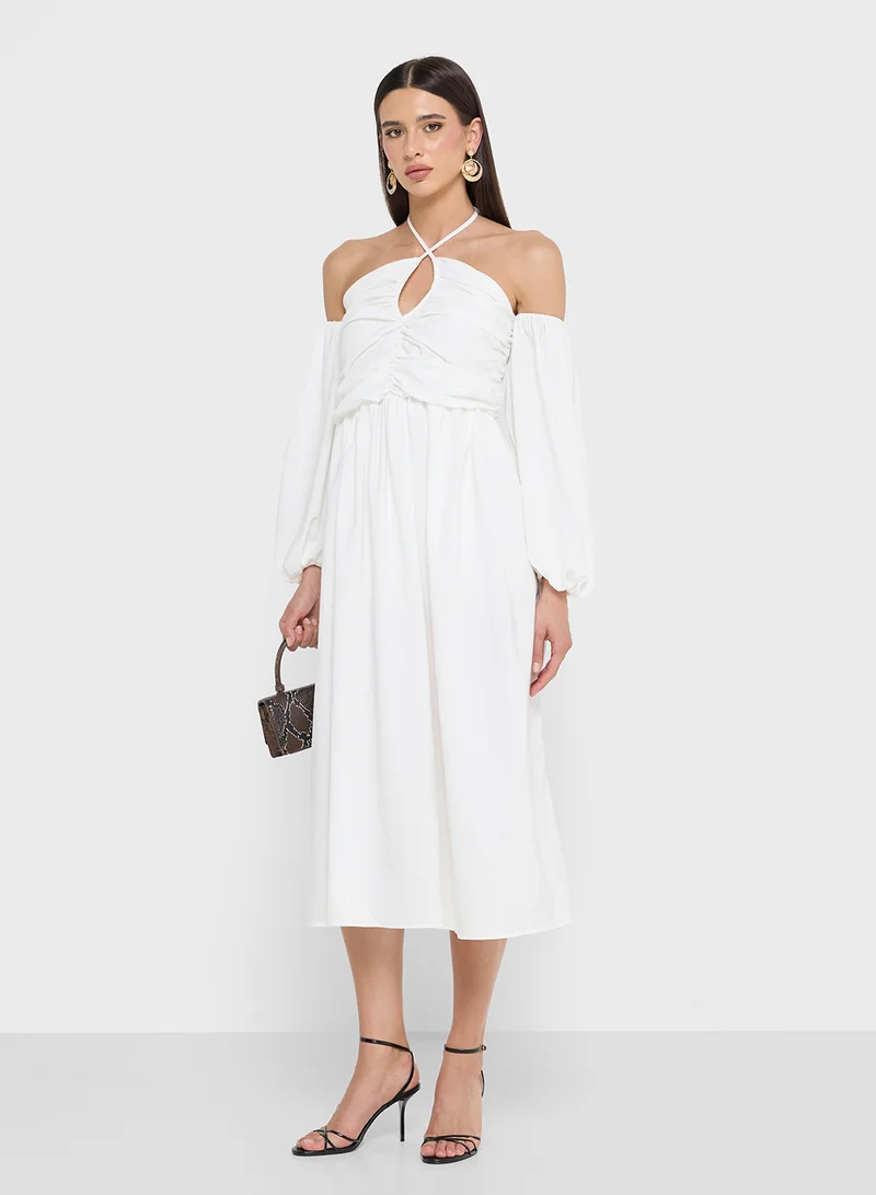 ELLA Off Shoulder Puff Sleeve Dress