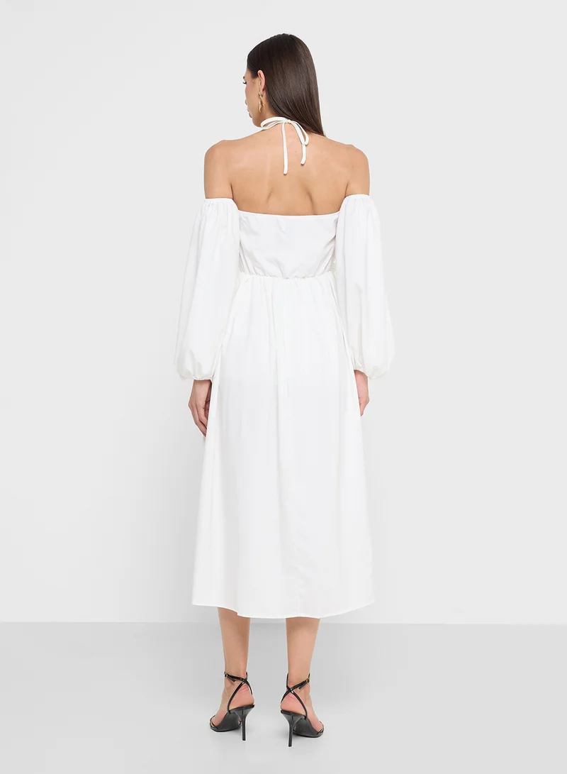 ELLA Off Shoulder Puff Sleeve Dress