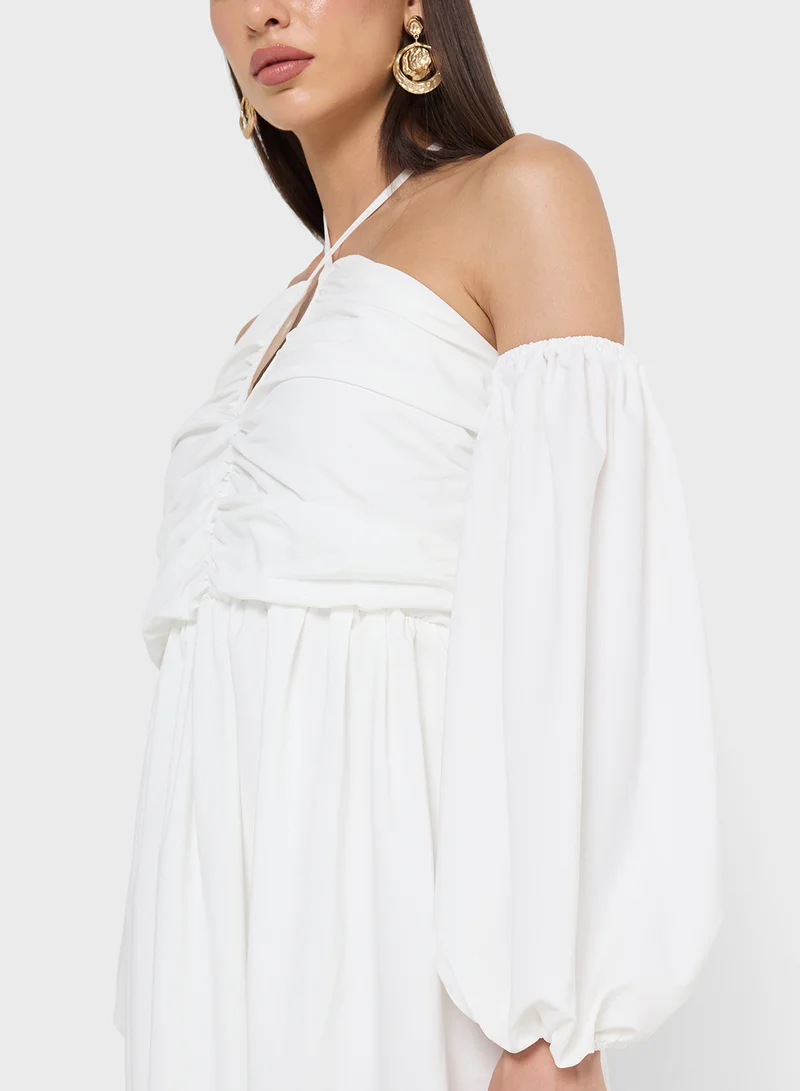 ELLA Off Shoulder Puff Sleeve Dress