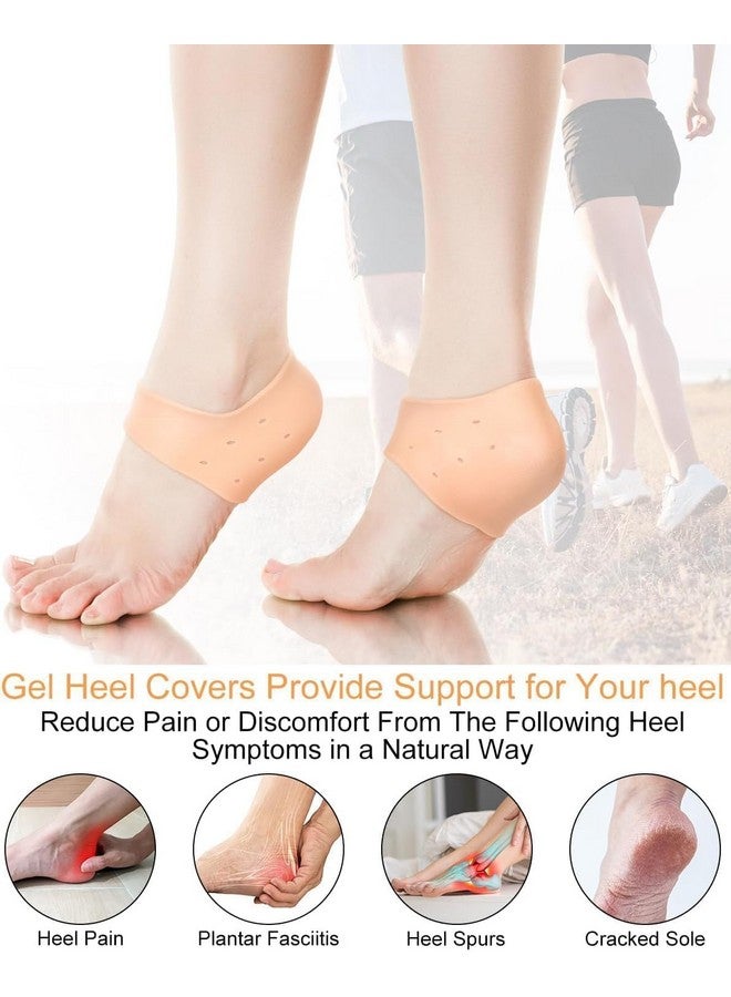 BRIGHTZONE Anti Crack Silicon Gel Heel And Foot Protector Moisturizing Socks for Foot Care, Pain Relief And Heel Cracks Free Size For Men And Women (Silicon Half Heel, 1 Pair) - Image 3