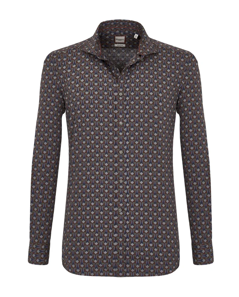 Camicissima EXTRA SLIM SHAPED PRINTED POPLIN SHIRT
