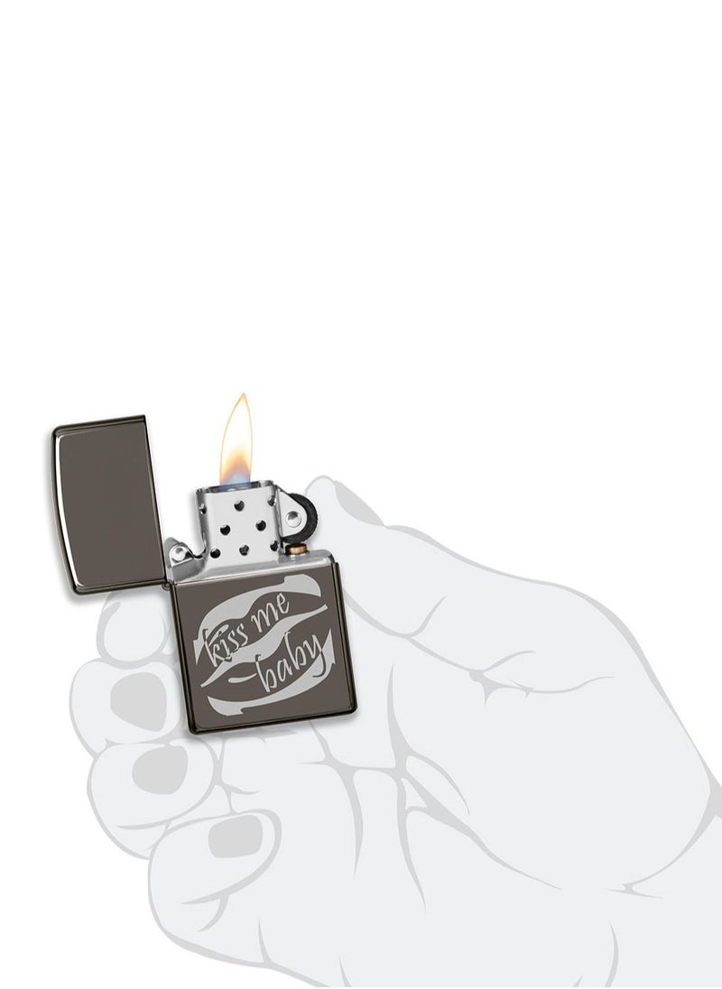 Zippo Zippo MP319766 150 Kiss Me  Baby Design Black Ice Windproof Lighter  - Image 5