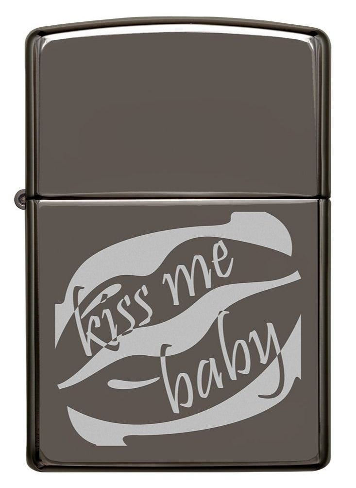 Zippo Zippo MP319766 150 Kiss Me  Baby Design Black Ice Windproof Lighter  - Image 2