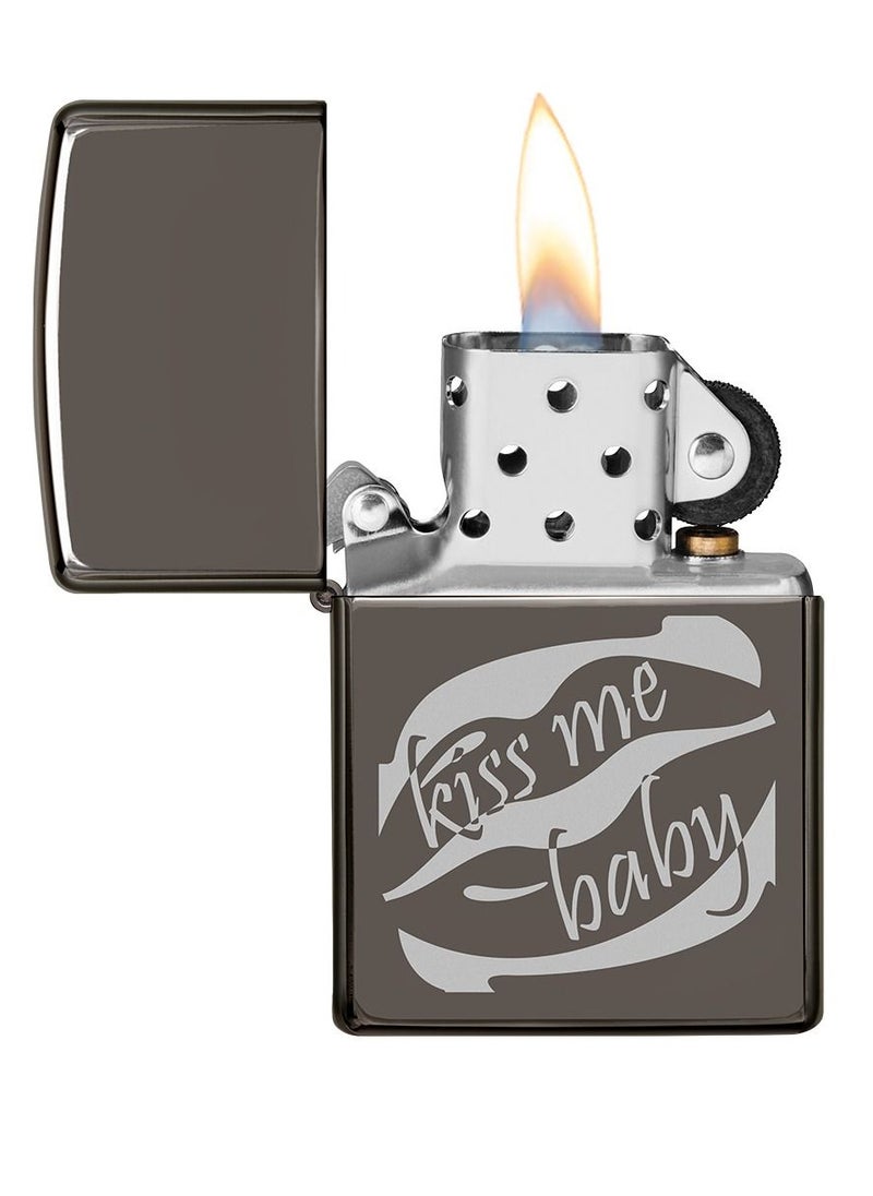 Zippo Zippo MP319766 150 Kiss Me  Baby Design Black Ice Windproof Lighter  - Image 3