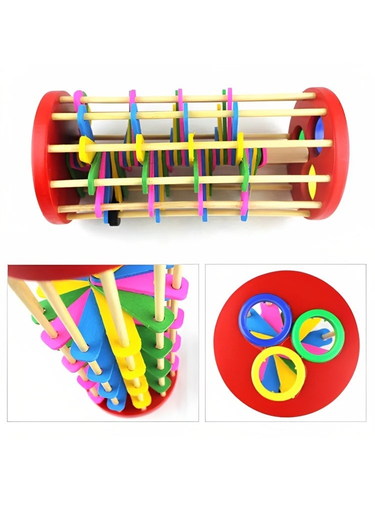 null - Montessori Wooden Hammer Toy for Toddlers, Ball Drop Tower with Hammer Knock Game for Hand-Eye Coordination and Fine Motor Skills, Education Early Learning Supporting Tool and Ideal Gift for Kids - Image 1