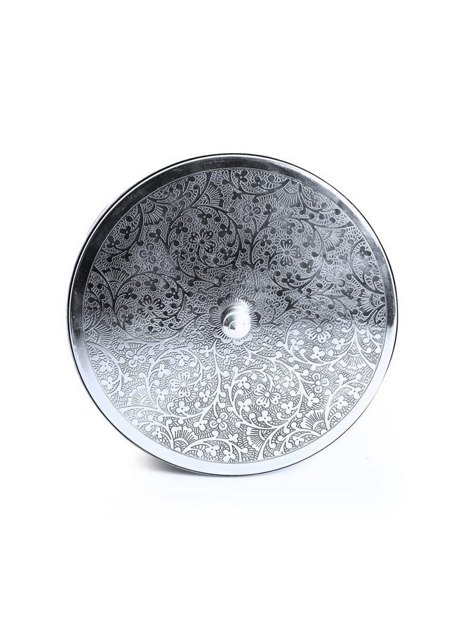 ExclusiveLane 'Floral Hand-Etched' Spice Box with Spoon for Kitchen (Stainless Steel, 7 Containers, 110 Ml) | Handetched Masala Dani Spice Containers, Silver - Image 3