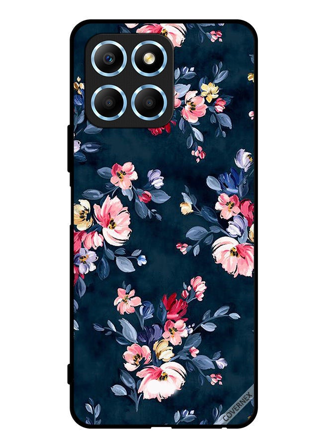 Covernex غطاء واقي لهاتف Honor X6 مزين برسومات زهور يدوية - Image 1