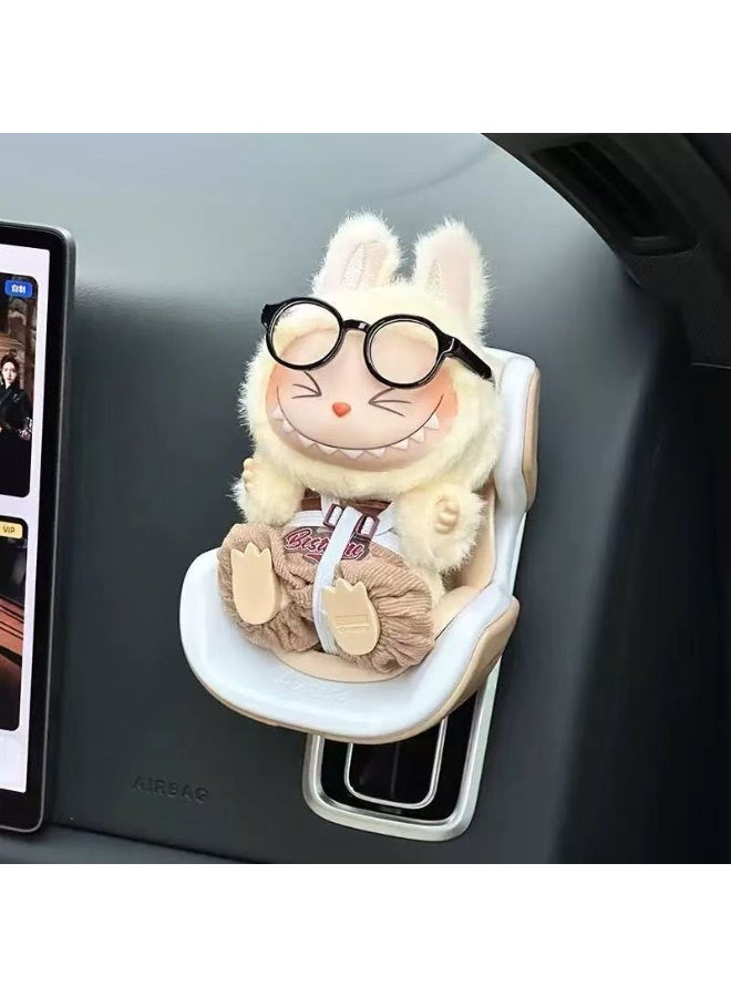 Car Seat for Labubu Dolls, Car Air Vent Decor, Decorative Display Dolls - Image 1