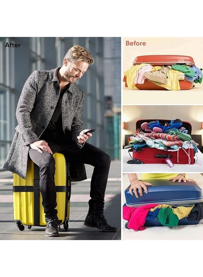 iCONY Luggage Straps for Suitcases 2INCH X6.5FEET with Quick Release Buckle Adjustable, Premium Accessory for Travel Bag Closure Bright Colors 2pack (Black) - Image 5