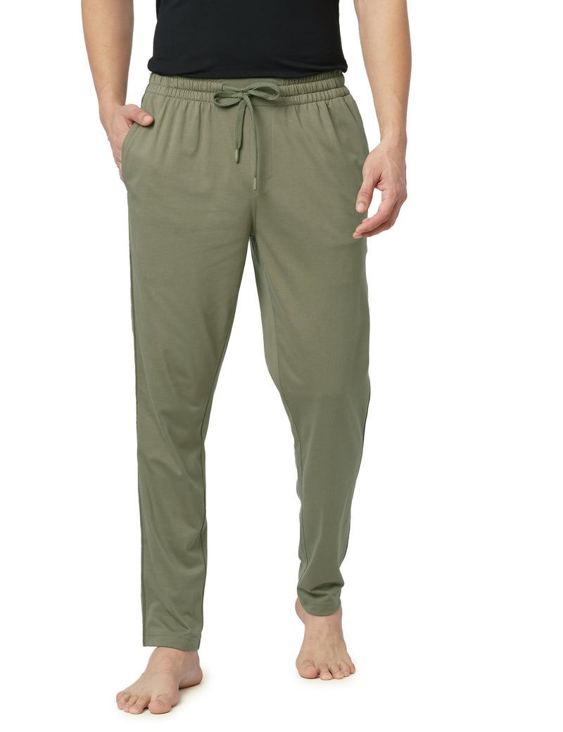 DAMENSCH Mens Regular Fit Statement Jersey Track Pants| Soft Prima Jersey Track Pant for Men-Pack of 1-Moss Green-L - Image 1